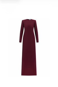 Minimalist long-sleeve maxi dress