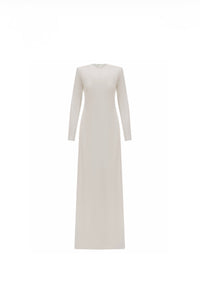 Minimalist long-sleeve maxi dress