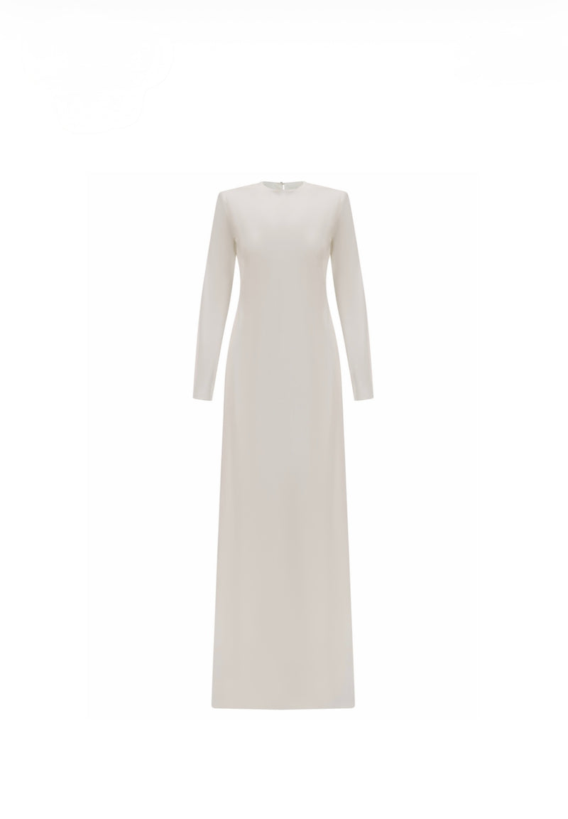 Minimalist long-sleeve maxi dress