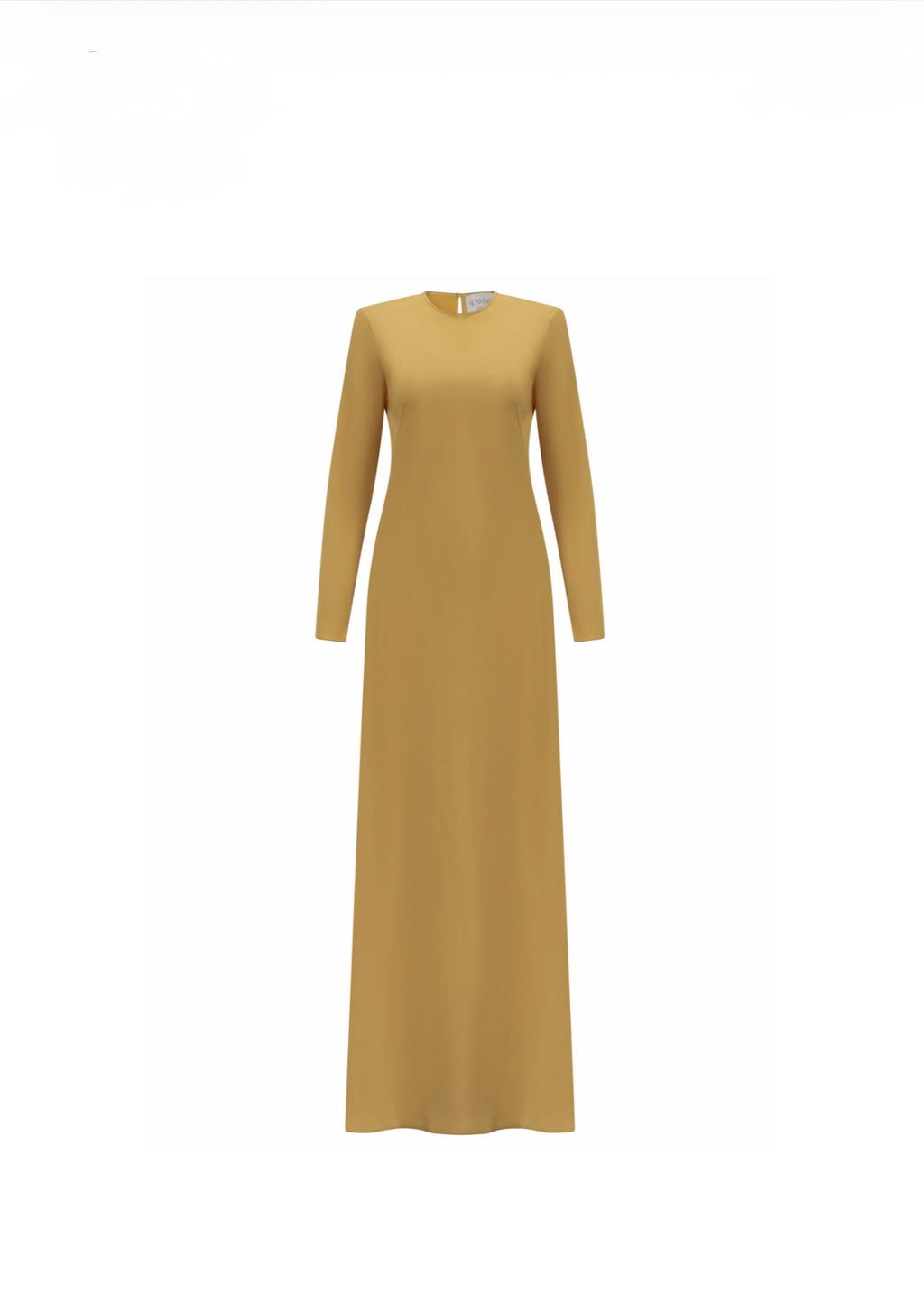 Minimalist long-sleeve maxi dress
