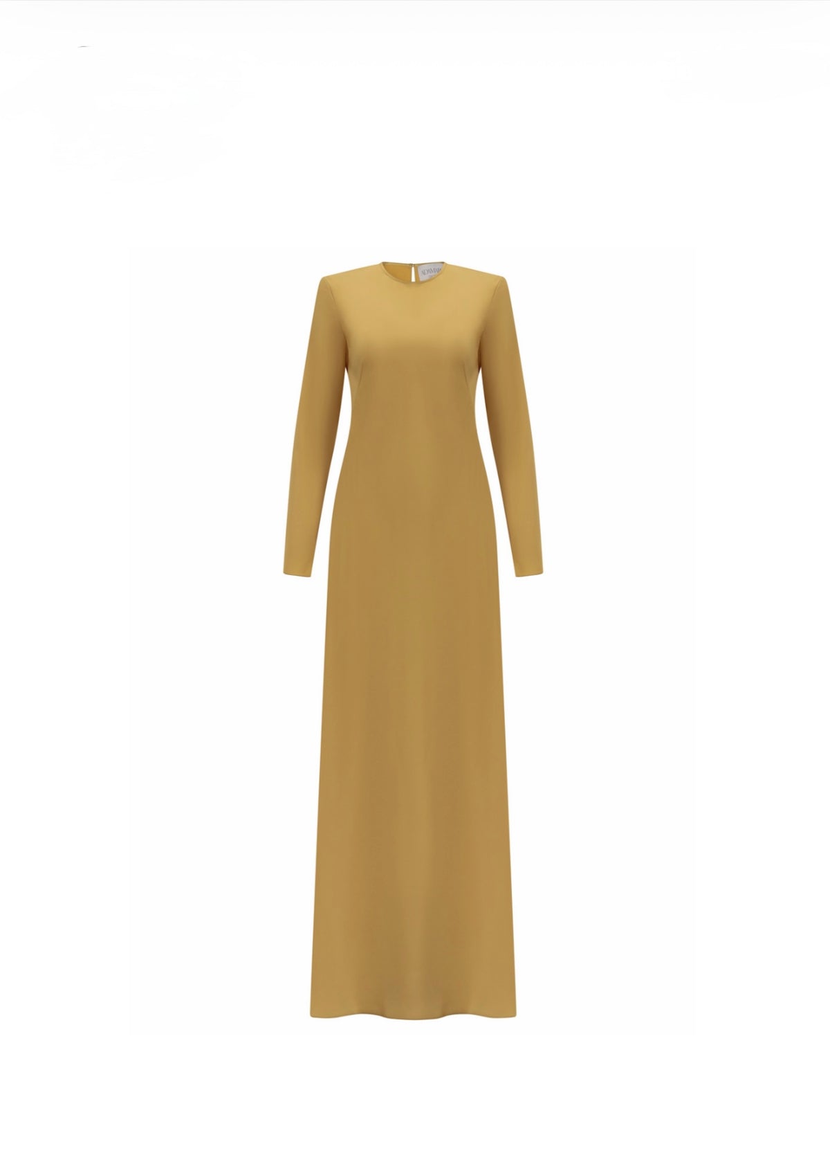 Minimalist long-sleeve maxi dress