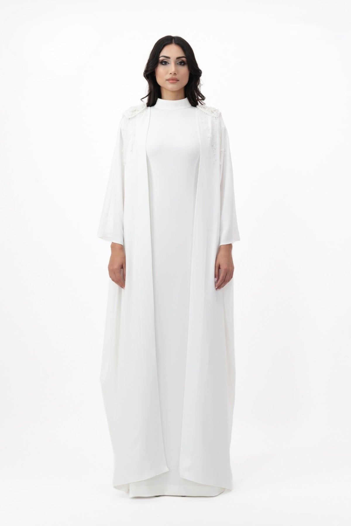 Minimalist button-front maxi dress