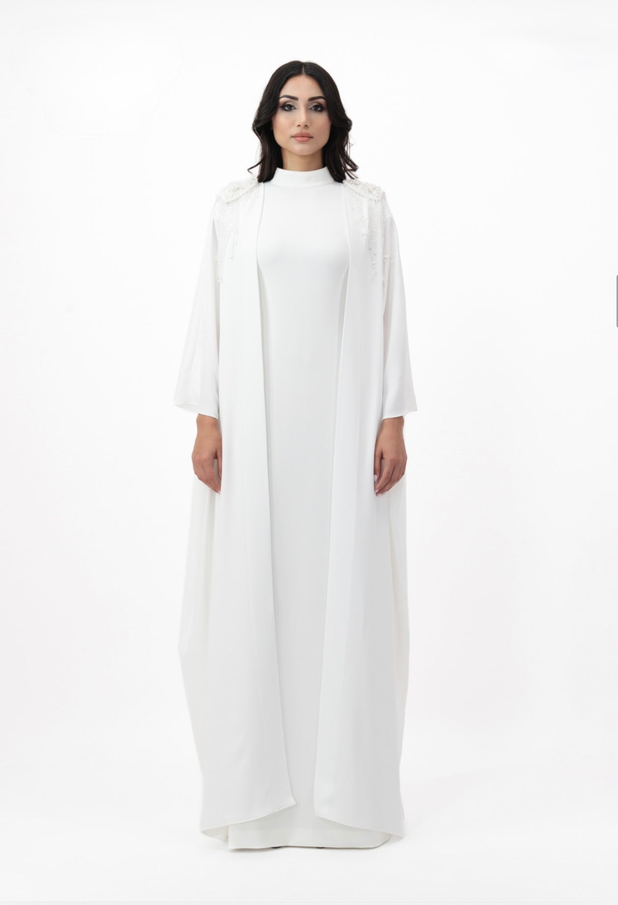 Minimalist button-front maxi dress