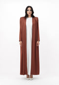 Structured open abaya with inner dress