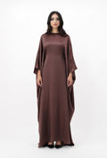 Satin loose-fit maxi dress