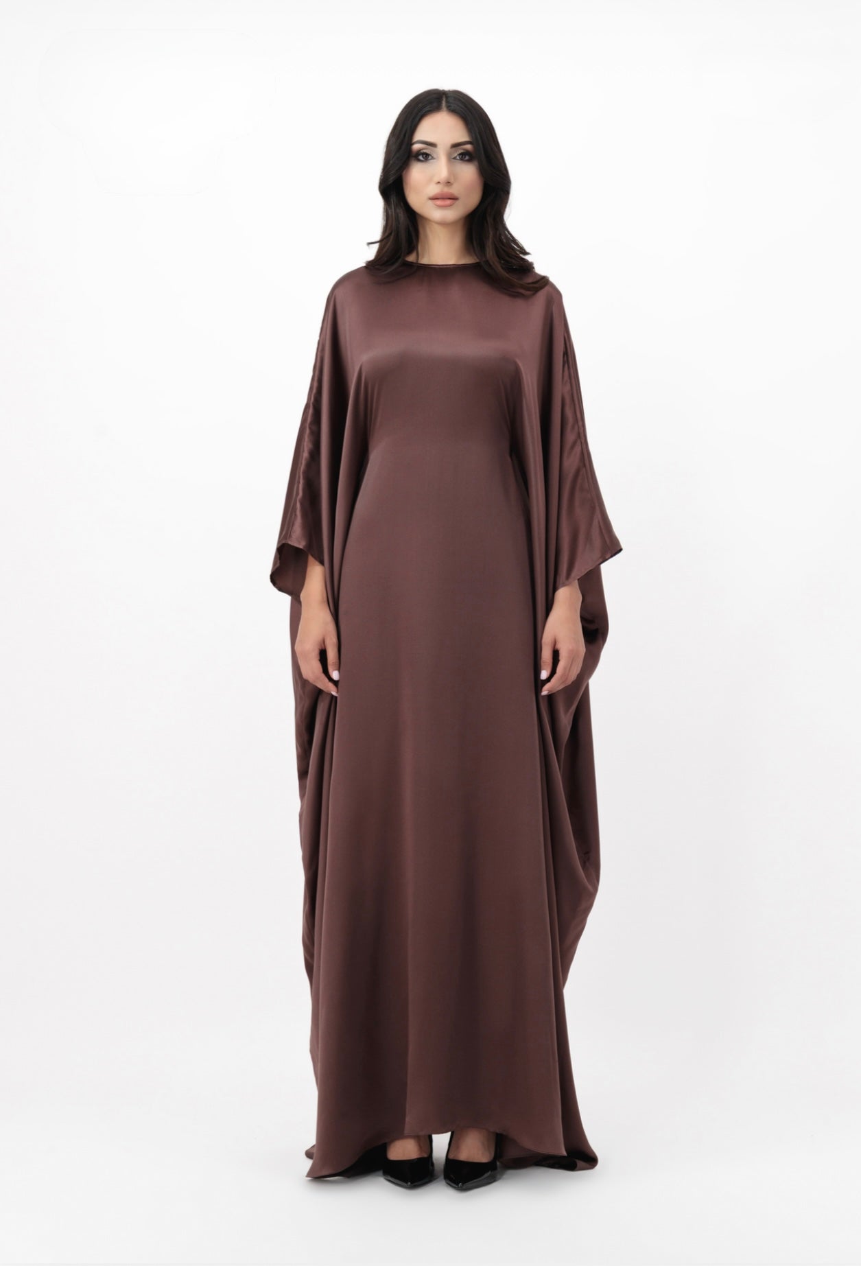 Satin loose-fit maxi dress